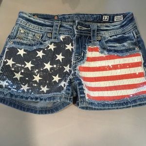 Miss me jean shorts. Girls size 12